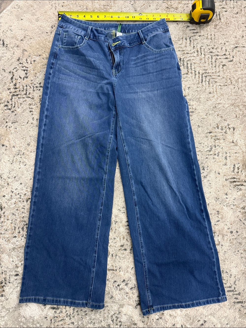 HALARA Wide Leg Denim Jeans in Blue